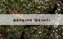 起名大全100分（起名200个）