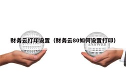 财务云打印设置（财务云80如何设置打印）