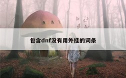 包含dnf没有用外挂的词条
