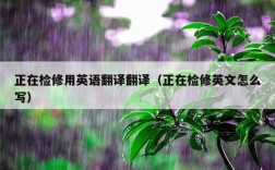 正在检修用英语翻译翻译（正在检修英文怎么写）